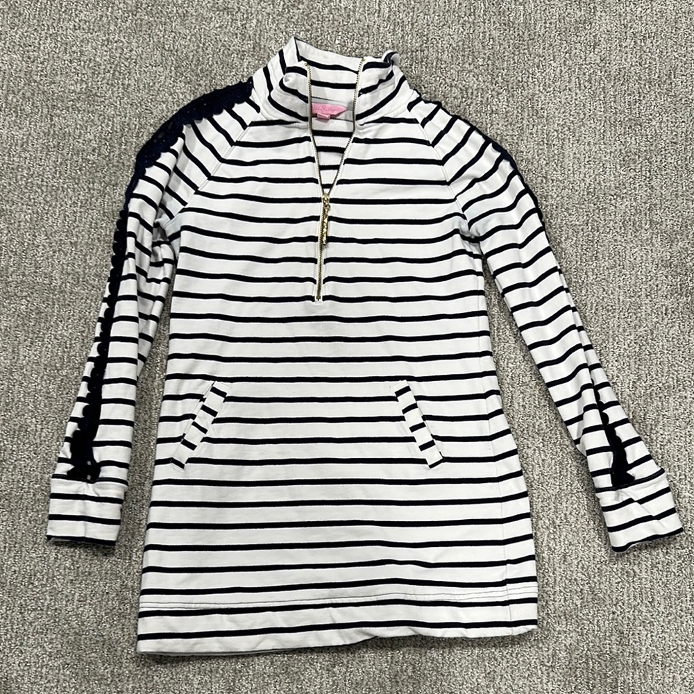 Lilly Pulitzer Navy and White Striped Tunic